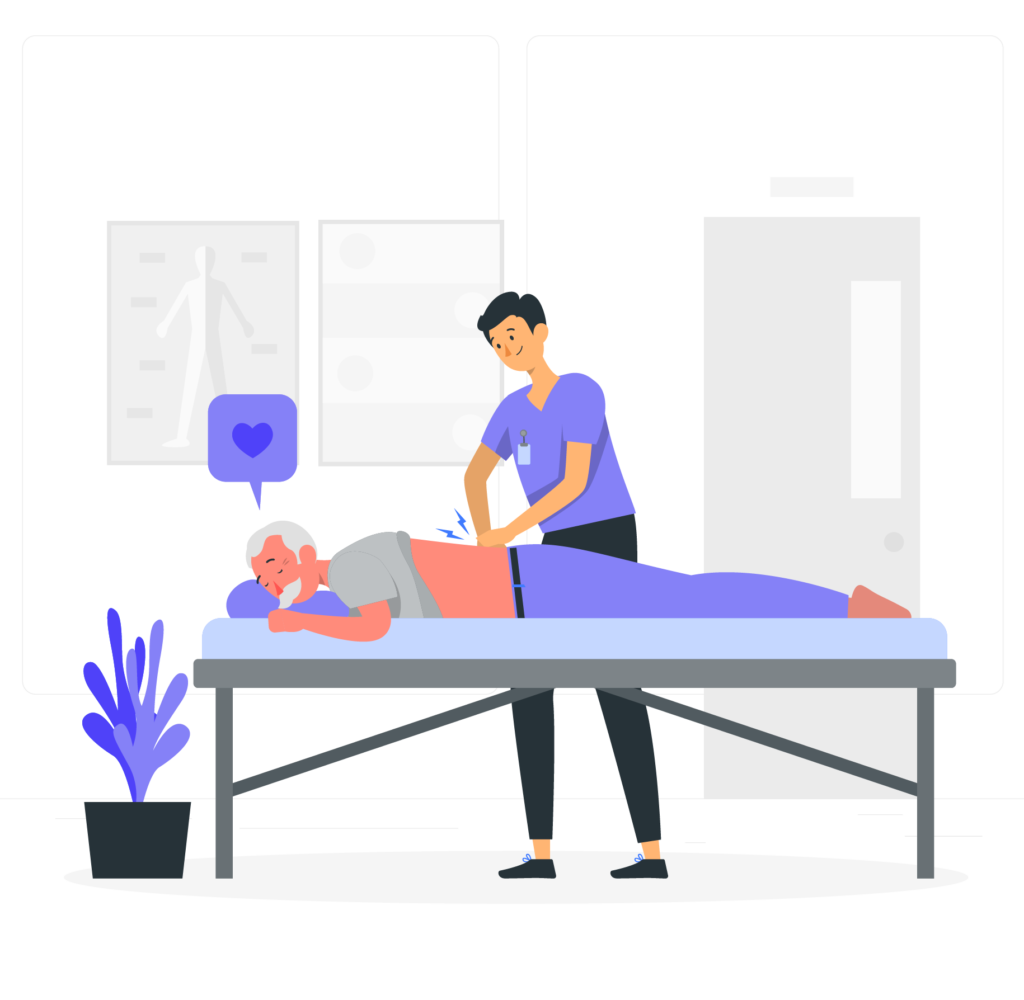illustration of a massage theraphy