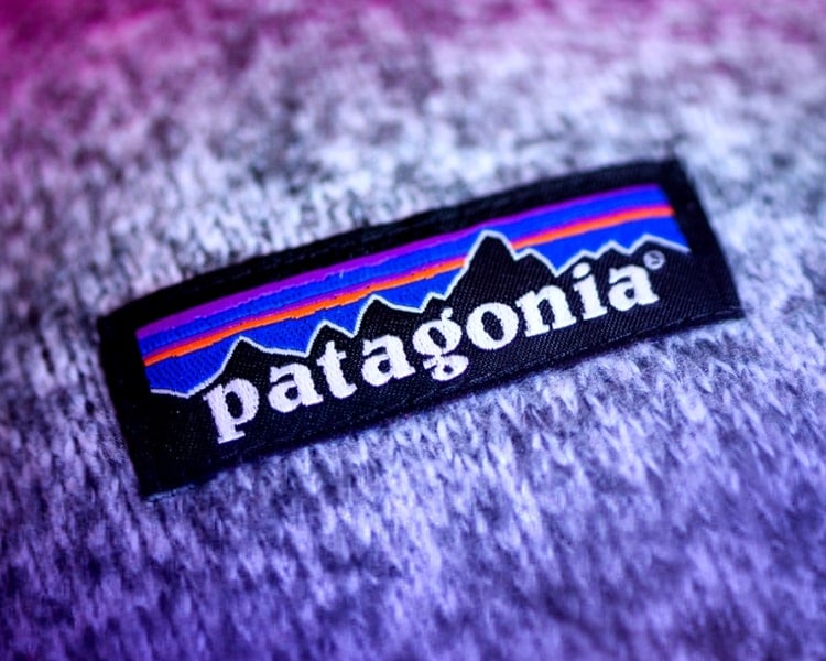 photo of patagonia brand zoomed in a shirt
