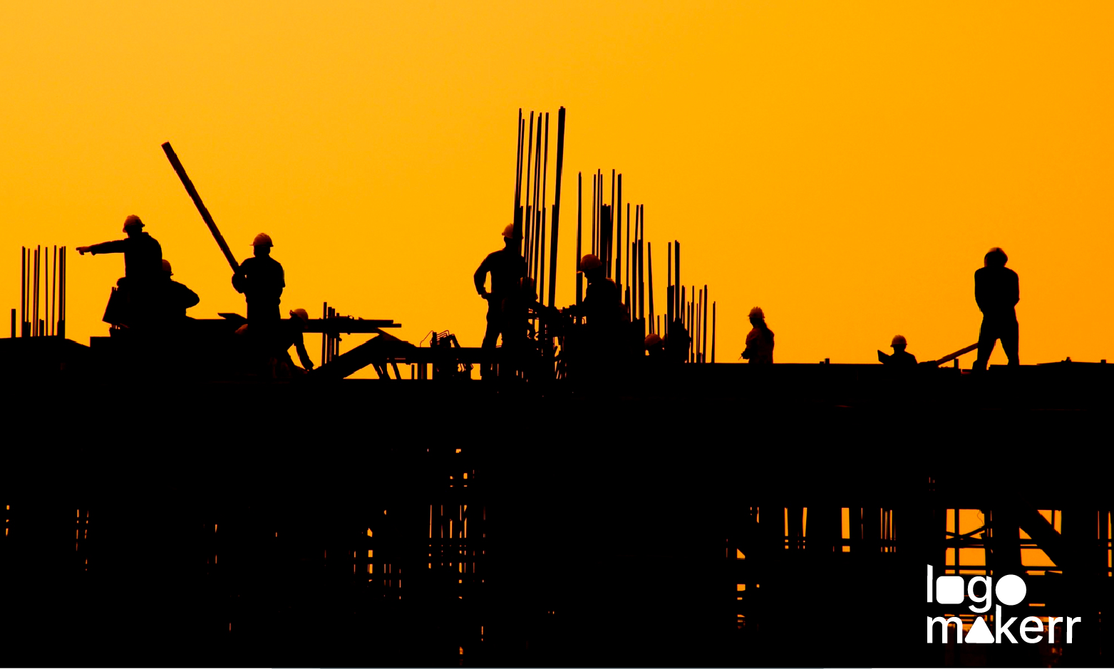 construction site in the dawn