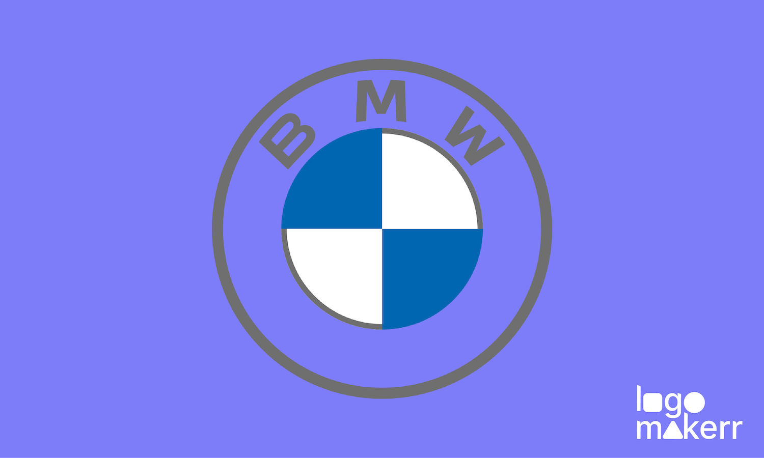BMW logo on a purple background