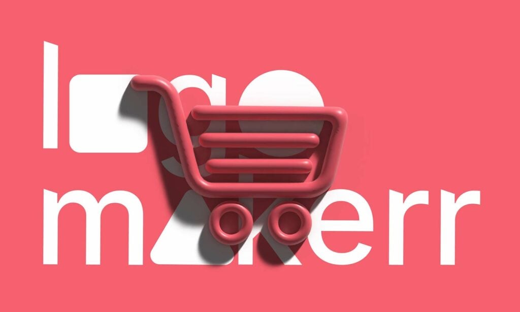 logo makerr.ai on a shopping cart