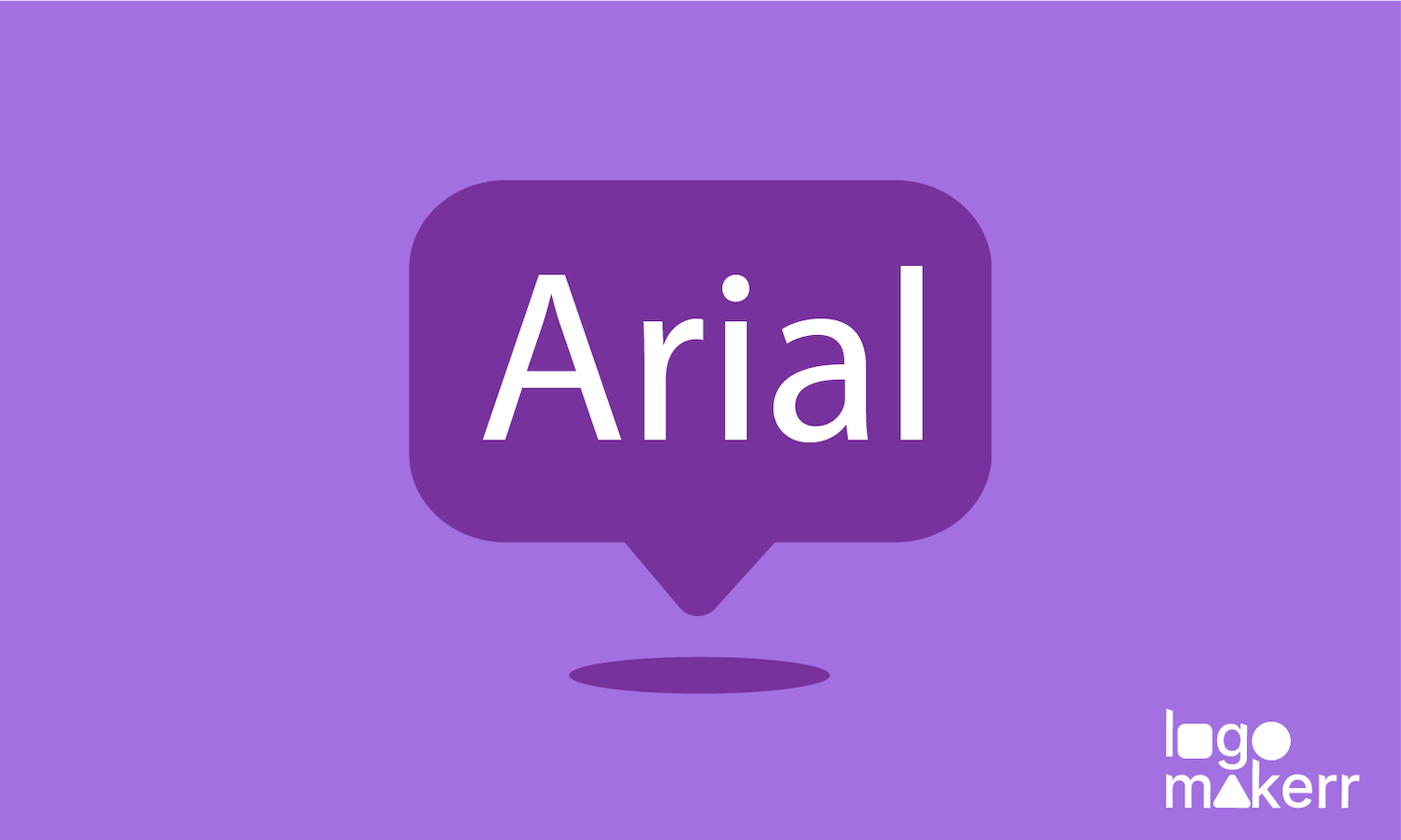 arial font in a dialog box in purple