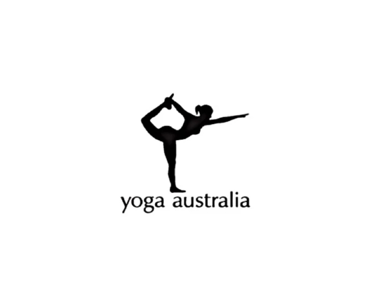 Official brand logo design of Yoga Australia using colors white and black