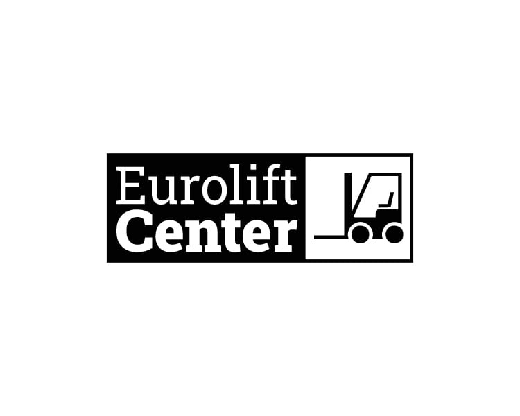 An official logo design of a contractor company eurolift center crafted using an AI logo generator website logomakerr.ai