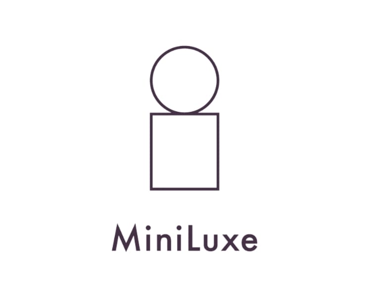 A logo design of a nail salon brand miniluxe crafted using an AI logo generator website logmakerr.ai.