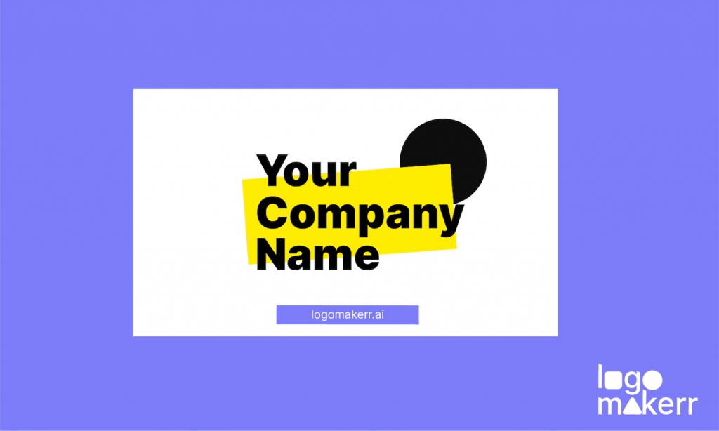 your company name on a business card