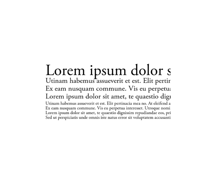 Garamond Font sample using the placeholder text Lorem ipsum on a white background.