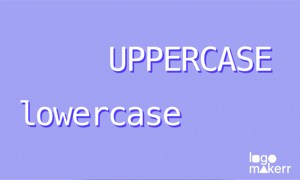 lowercase and UPPERCASE logos