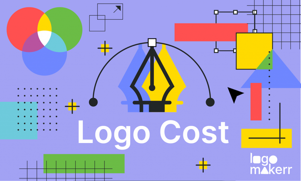 Logo cost by a pen and logo design elements