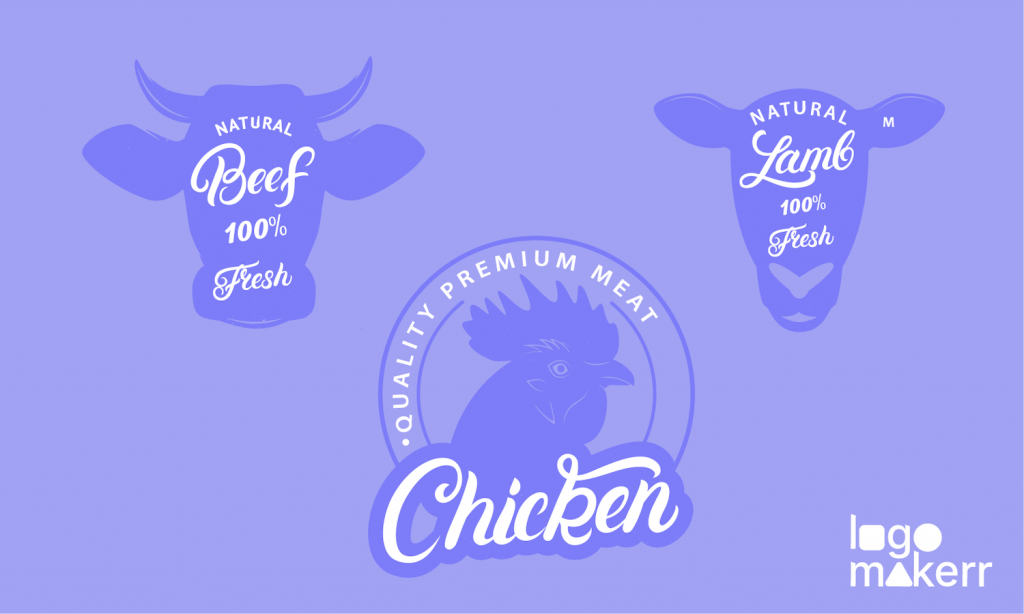 cattle logos in purple