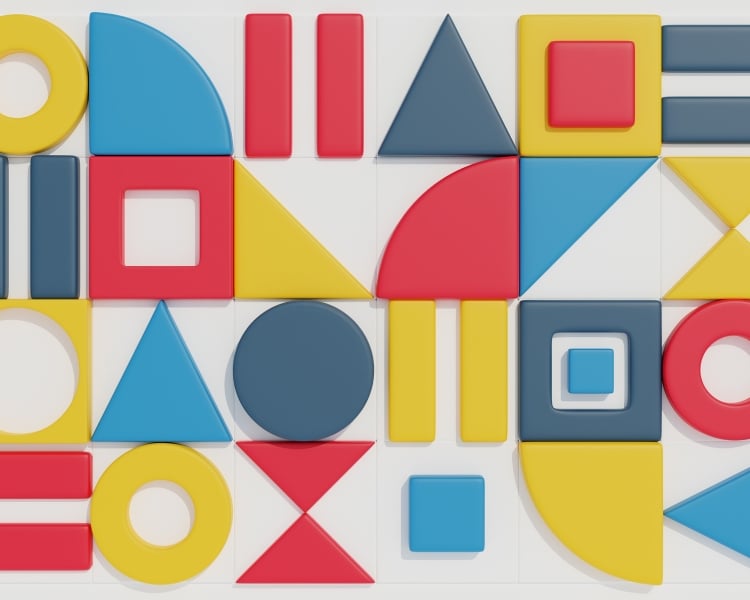 geometric logo designs drawn into one canvas