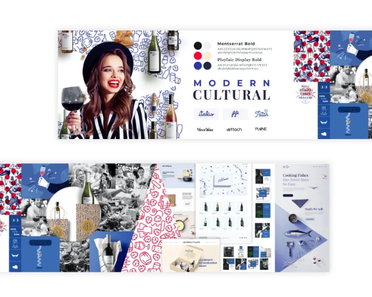 A modern cultural stylescapes and mood boards altogether featuring photos of various alcoholic beverages.
