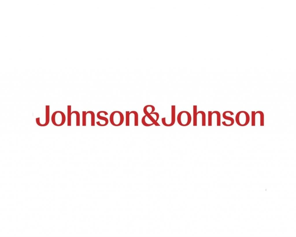 The latest logo design of the American pharmaceutical and medical technologies corporation Johnson & Johnson.