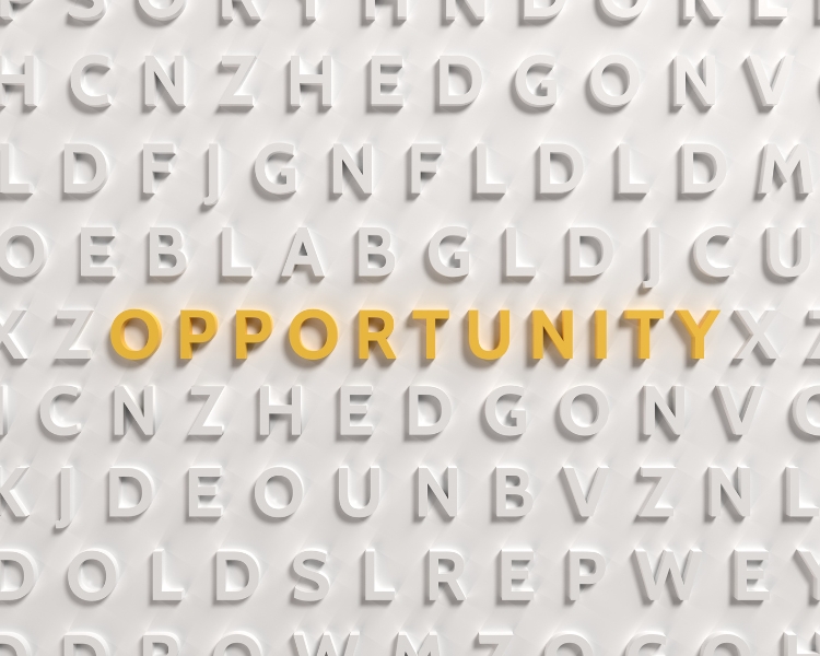 word opportunity highlighted in numbers of letters around it