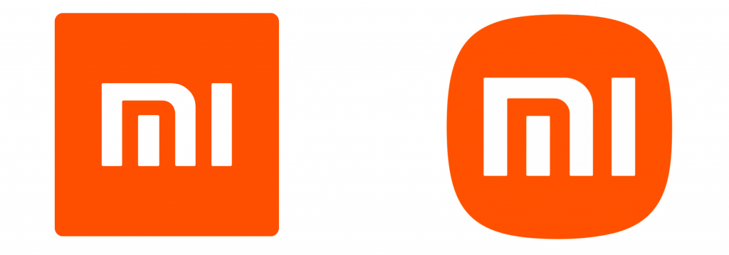 xiaomi logo rebrand from a square and a circle to a squircle