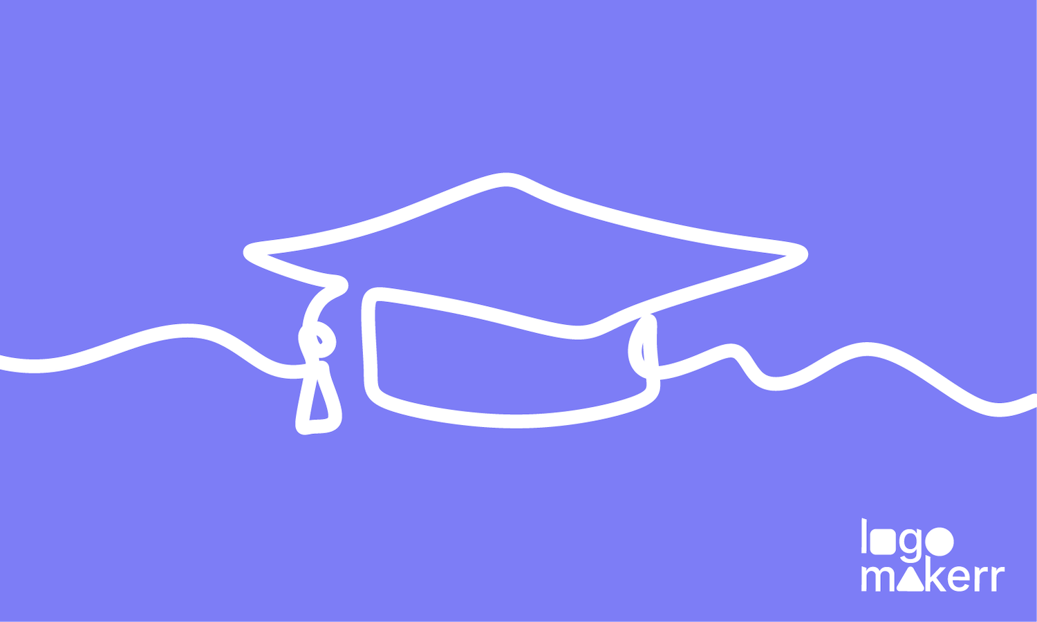 graduation symbols witha a line in one stroke