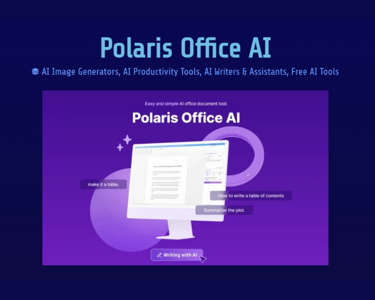 screenshot of Polaris Office AI page from easy with ai