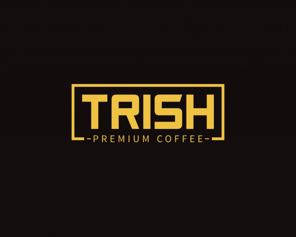 the brand - trish premium coffee logo design