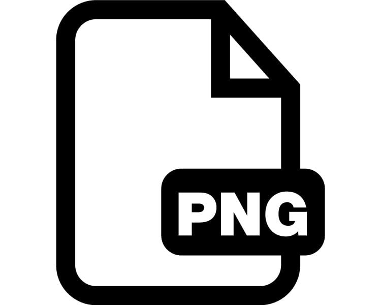 JPEG vs. PNG - png black and white icon in a paper-like clipart