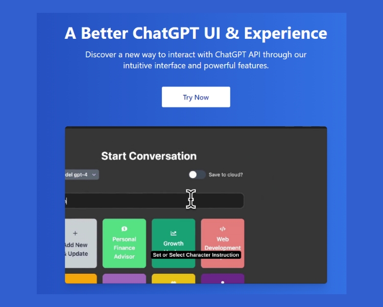 screenshot of the home page of DapperGPT, an Ai tools for productivity