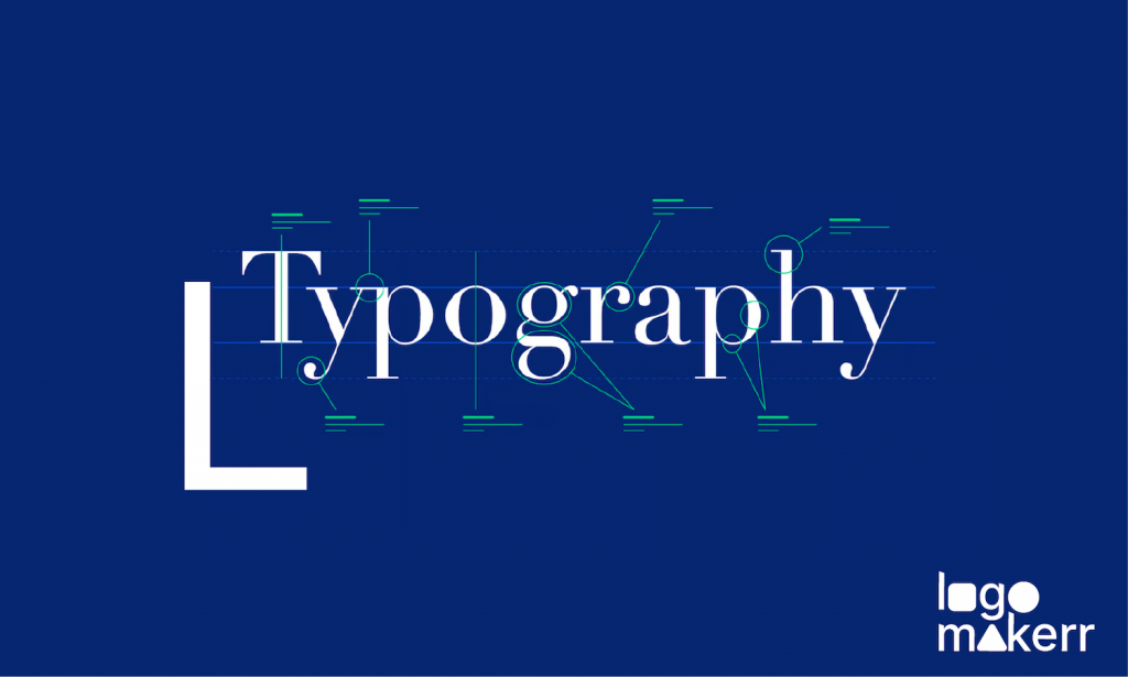 typography in dark blue background