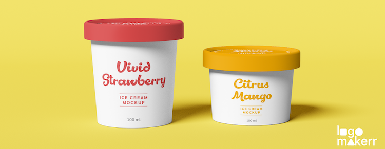 ice cream branding mockups