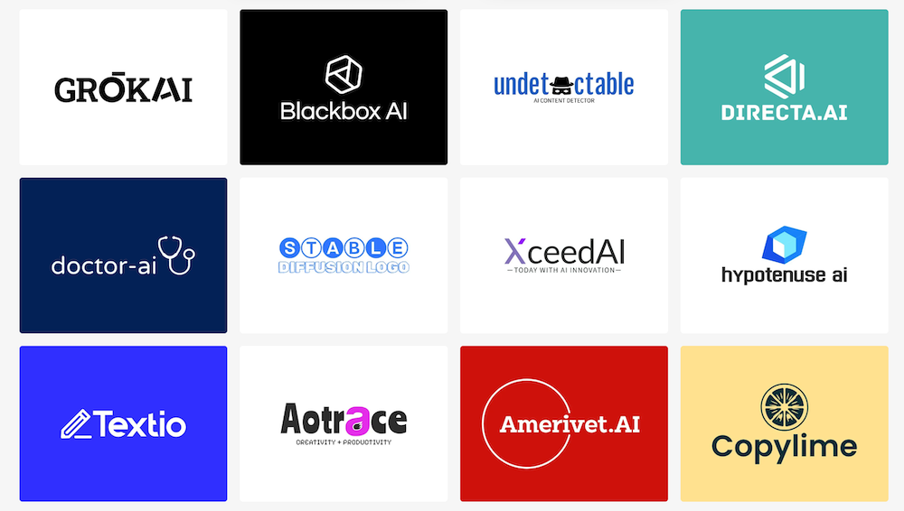 Logos related to AI technology
