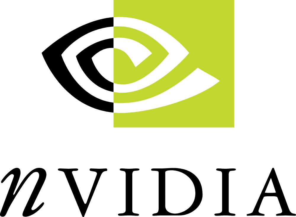 NVIDIA logo old with apple green and black color palette
