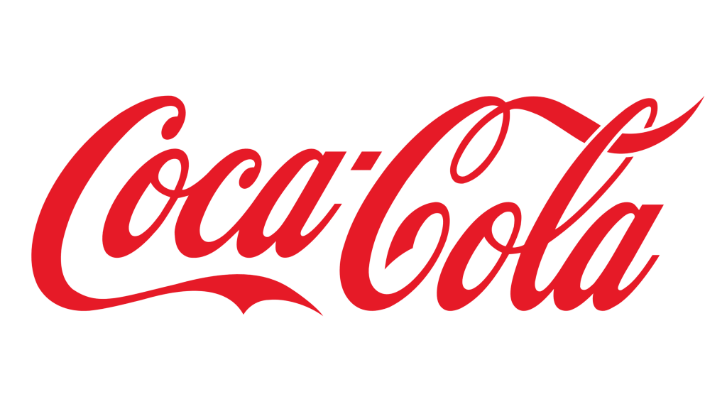 one of the old logos - coca-cola in red and white