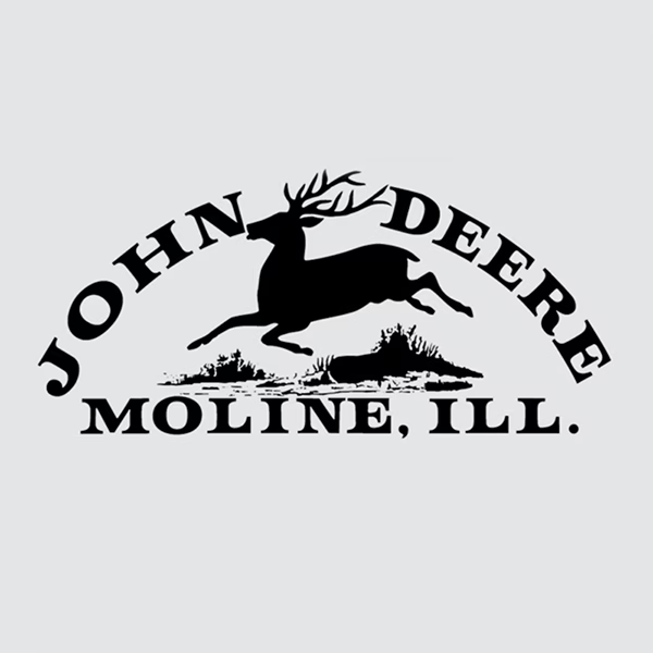 one of old logos - john deere in black and white