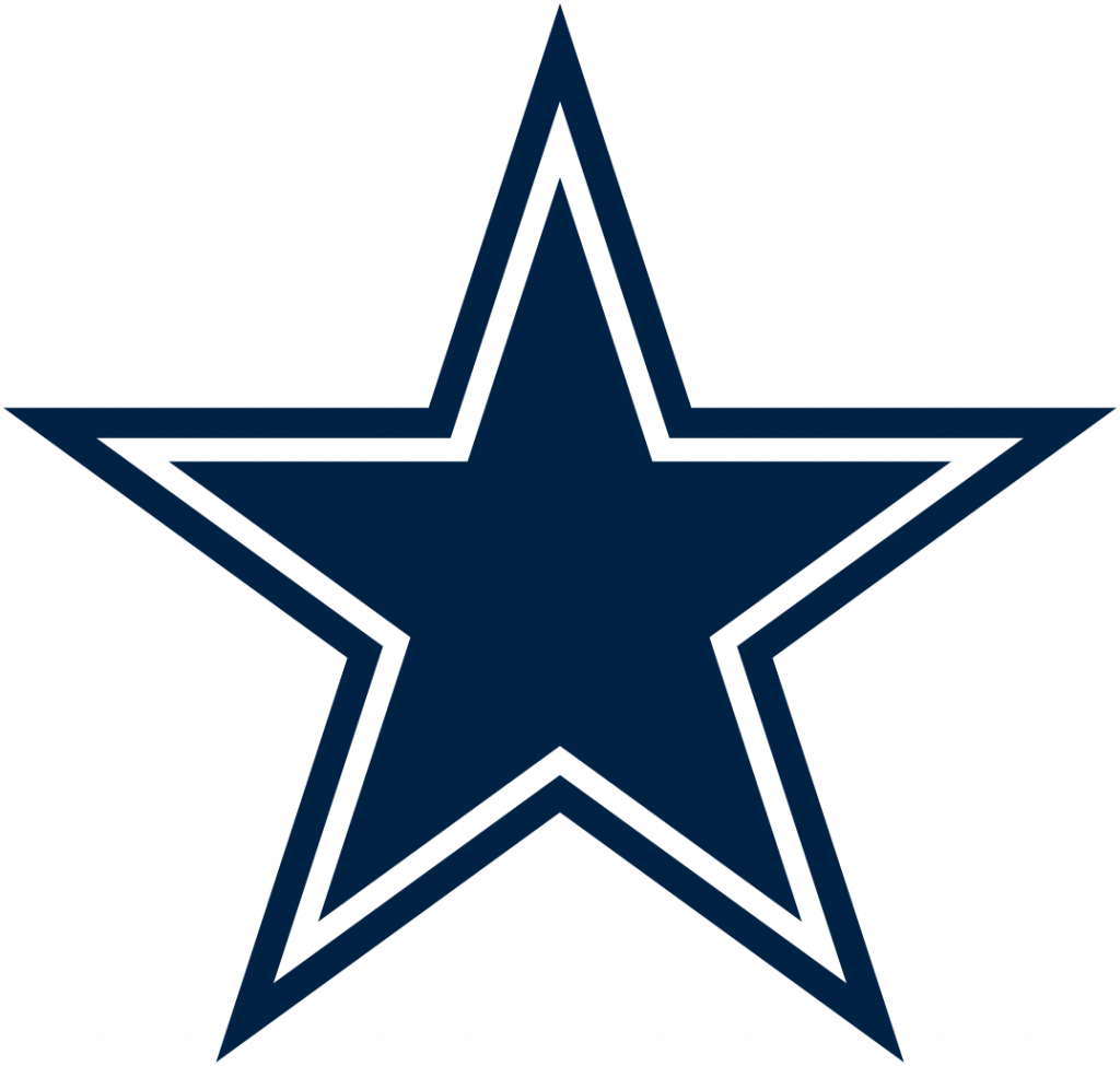 one of the NFL logos - royal blue star in white background