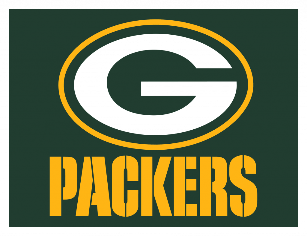 one of the NFL logos - letter G in oval shape, with word PACKERS at the bottom