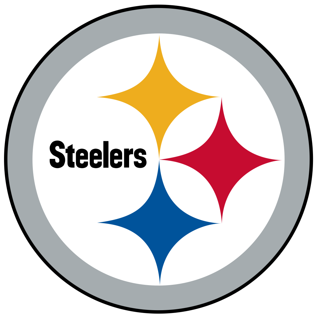 one of the NFL logos - Steelers with 3 hypocycloids, colorful and white background