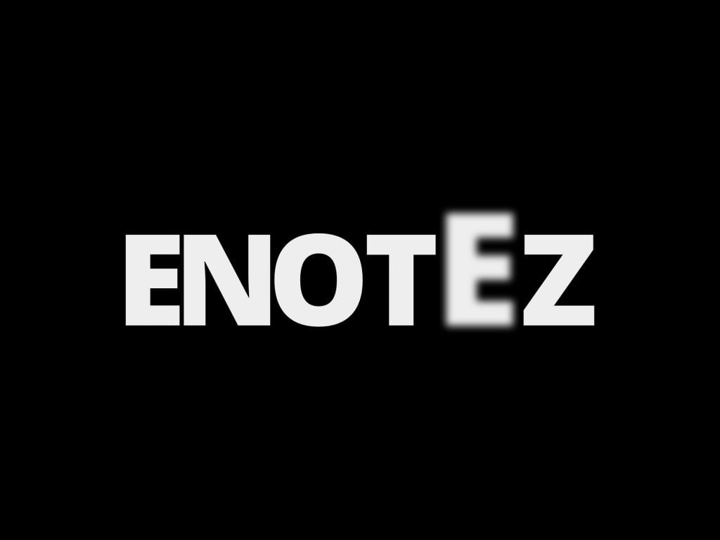 Enotez from Logo Maker AI as a sample for black and white logos