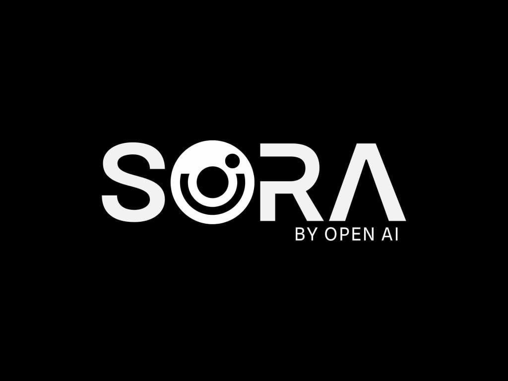 SORA from Logo Maker AI as a sample for black and white logos