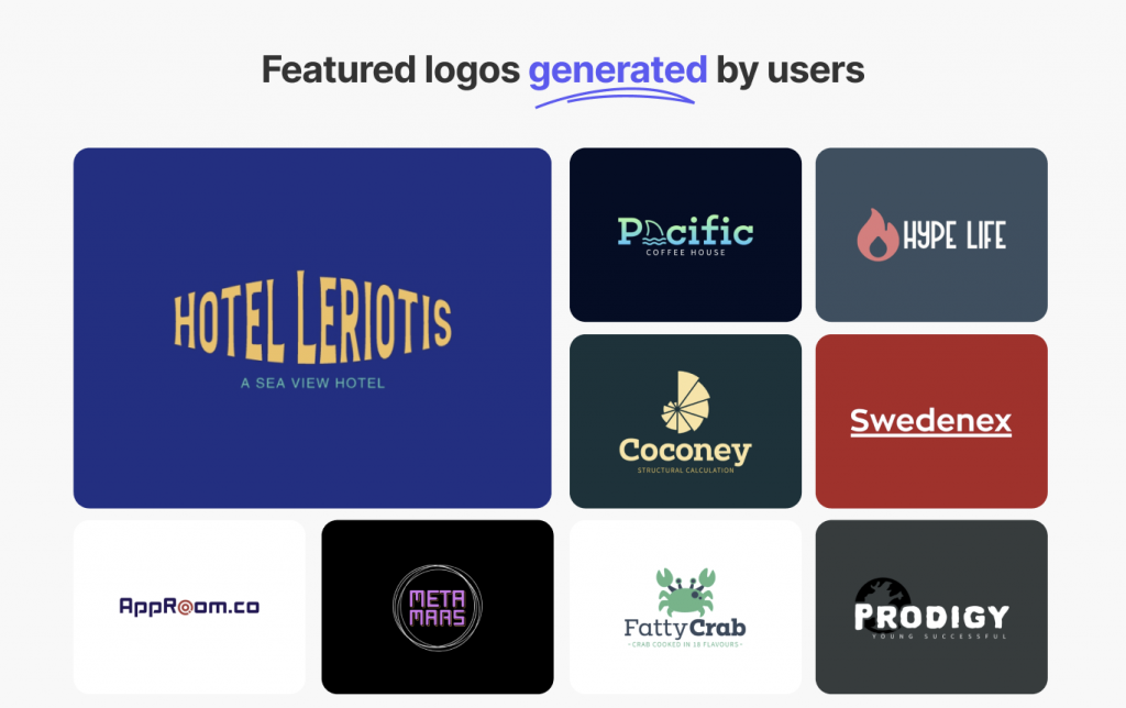 Logo design templates from Logo Maker AI