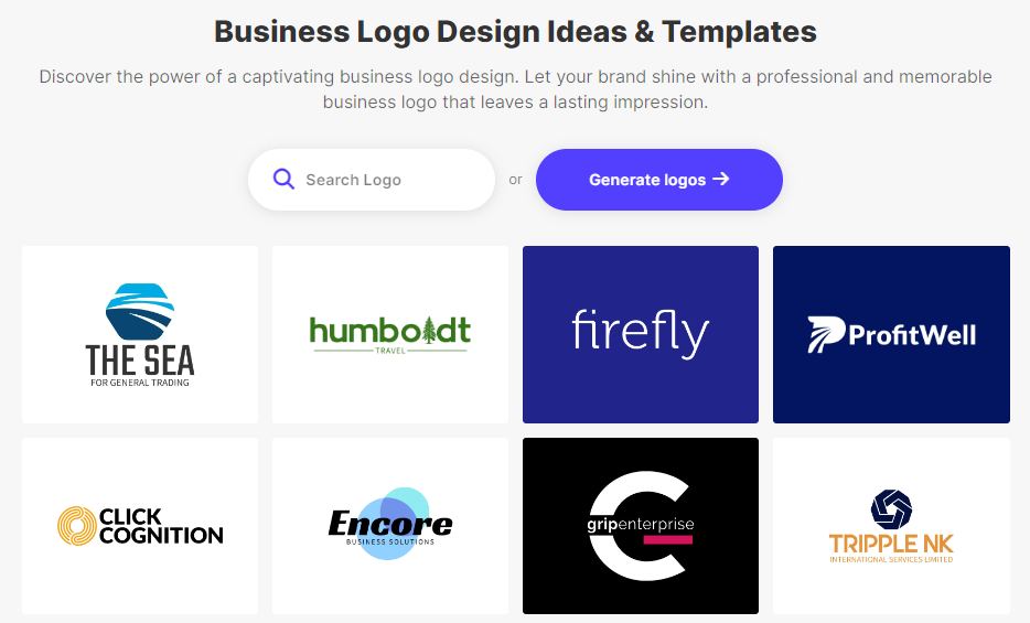 Logomakerr.ai - AI logo generator category Business