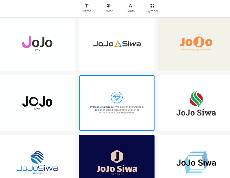 Logomakerr.ai generated logos for JoJo Siwa new logo