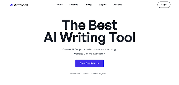 writeseed homepage