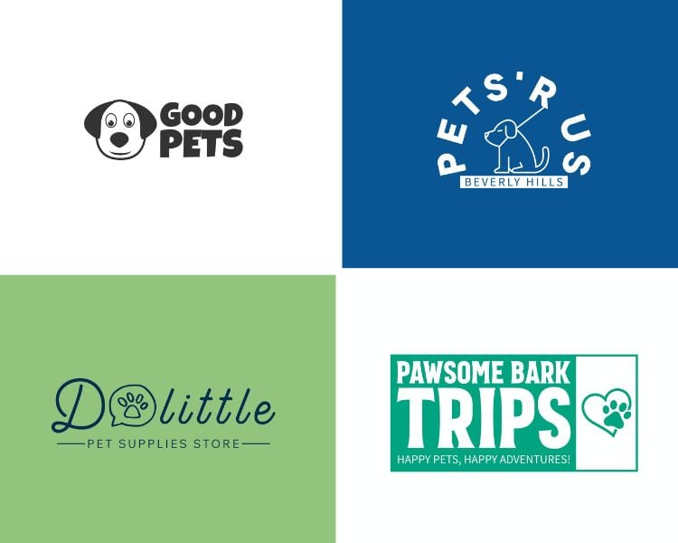 pet store logos examples from Logomakerr.ai