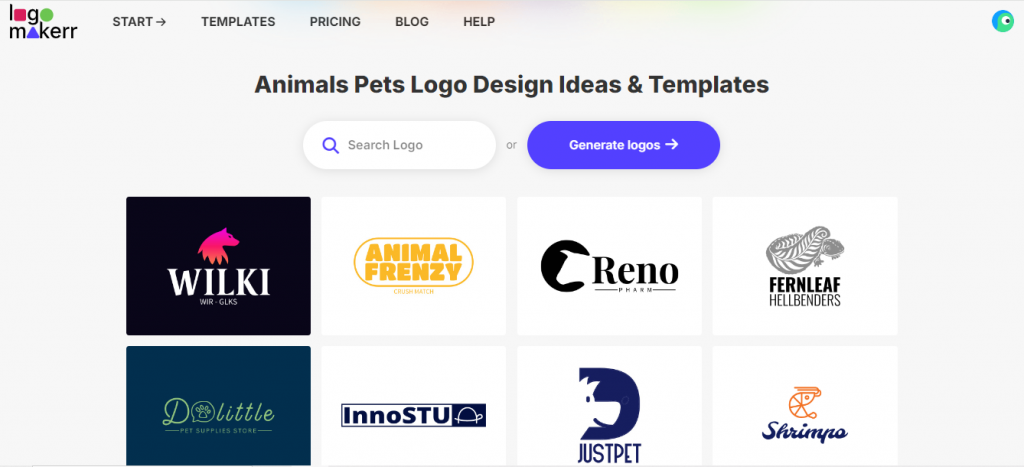 different logo designs for Animals Pets