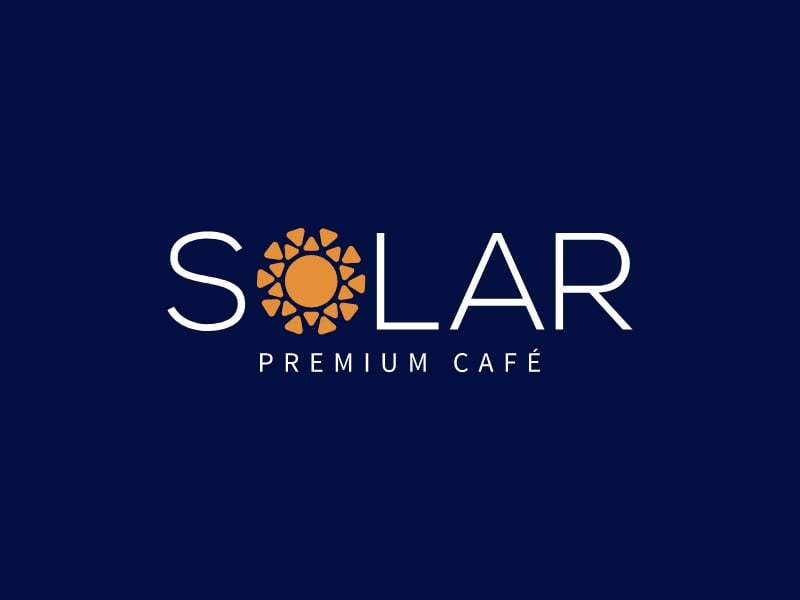 cafe logo design idea from Logomakerr.ai in blue, white, and yellow palette