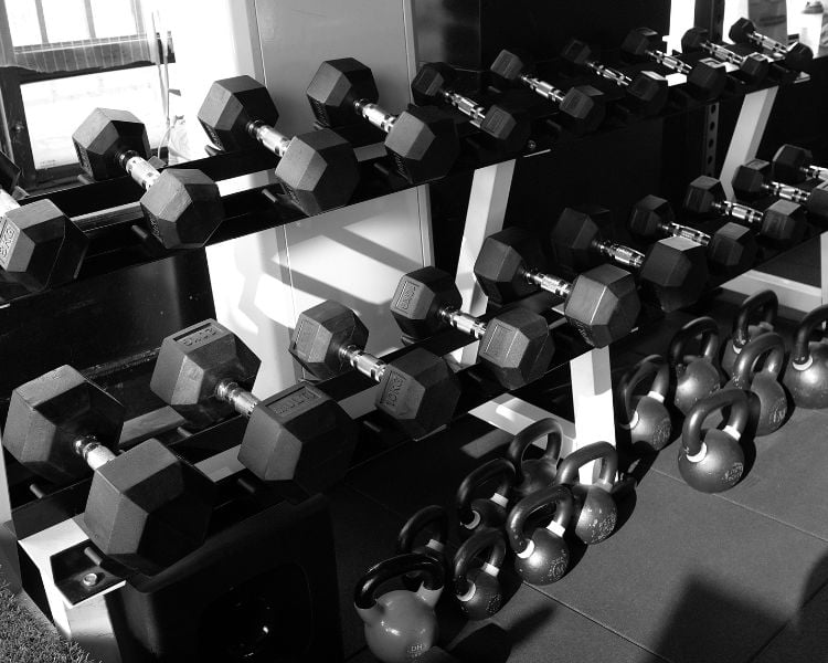 Dumbbells in different weights