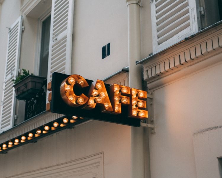 cafe signage