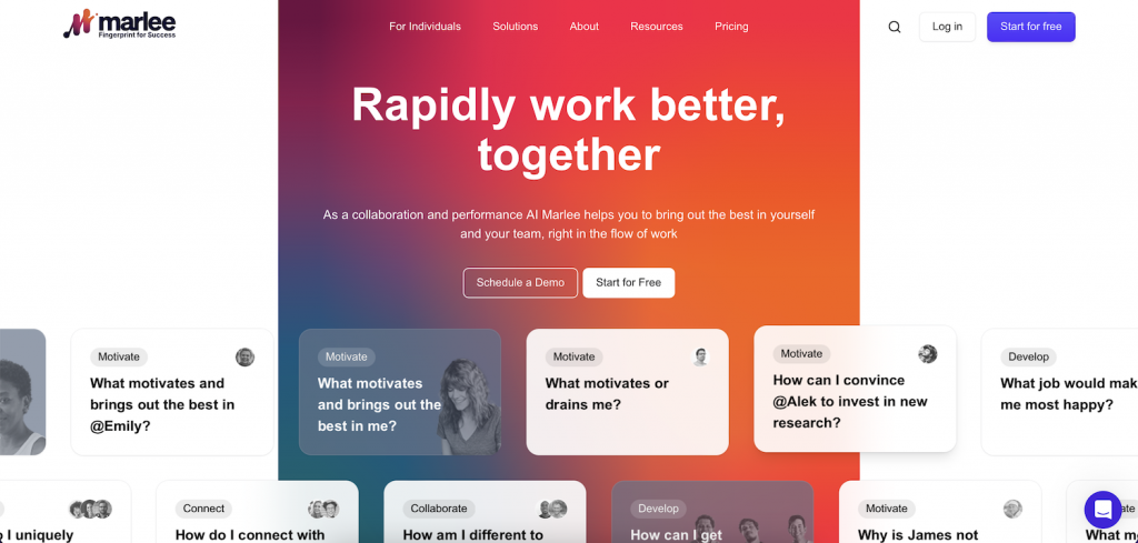 Marlee homepage