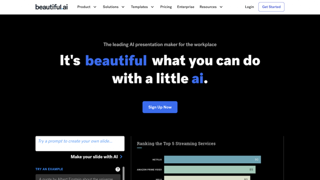 beautiful.ai homepage