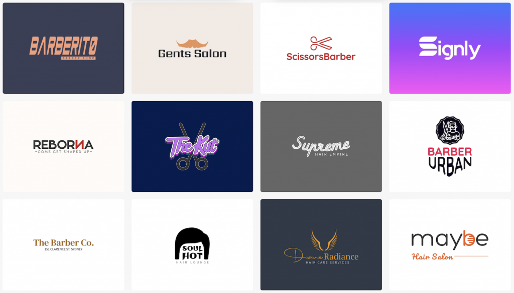 barber shop logos on logomakerr.ai