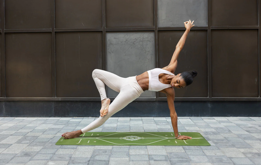 Yoga pose stretching the whole body