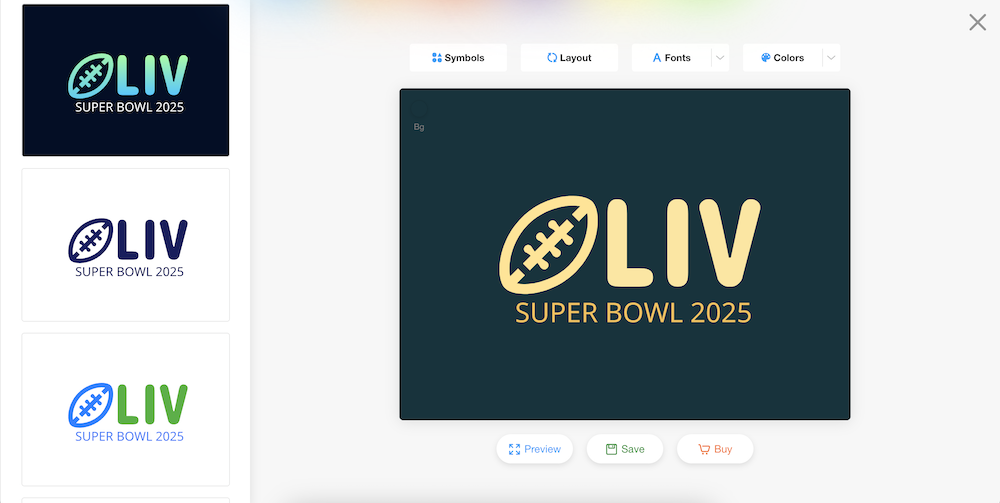 Logo editor on logomakerr.ai