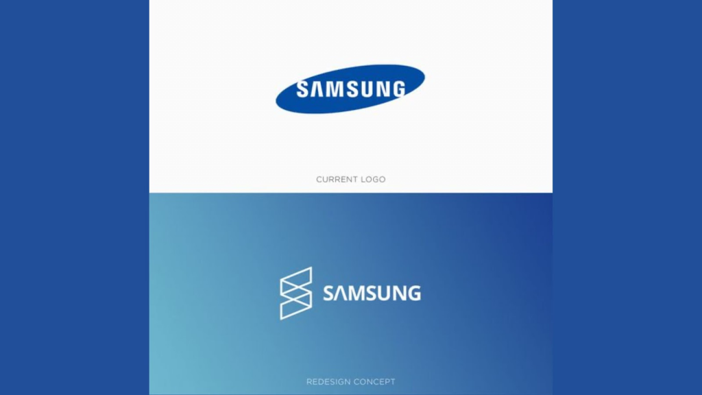 samsung logo in inverted color